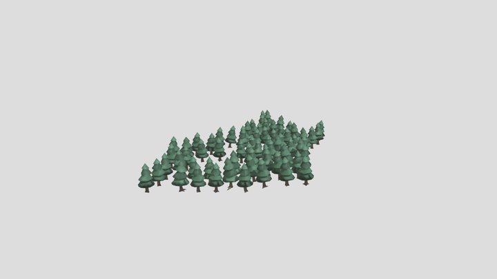 Trees for Low Poly Forest 3D Model