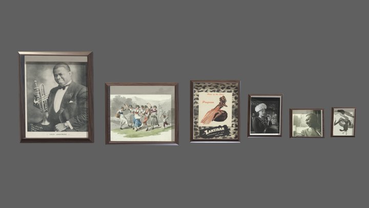 Vintage Framed Art and Photos 3D Model