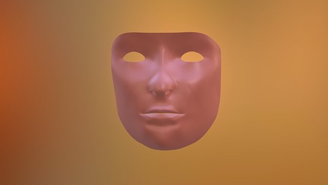 Human Face Underlay 3D Model