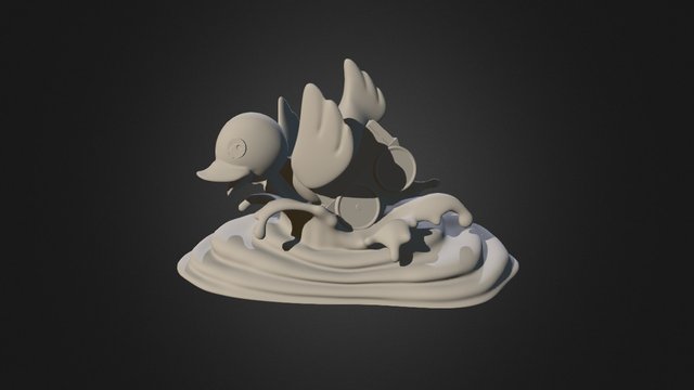 Duck Splash 3D Model