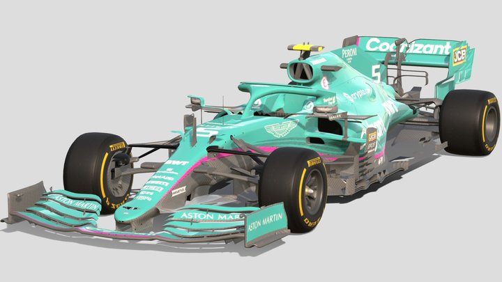 2021 F1 Aston Martin AMR21 – Gratis 3D-model STL