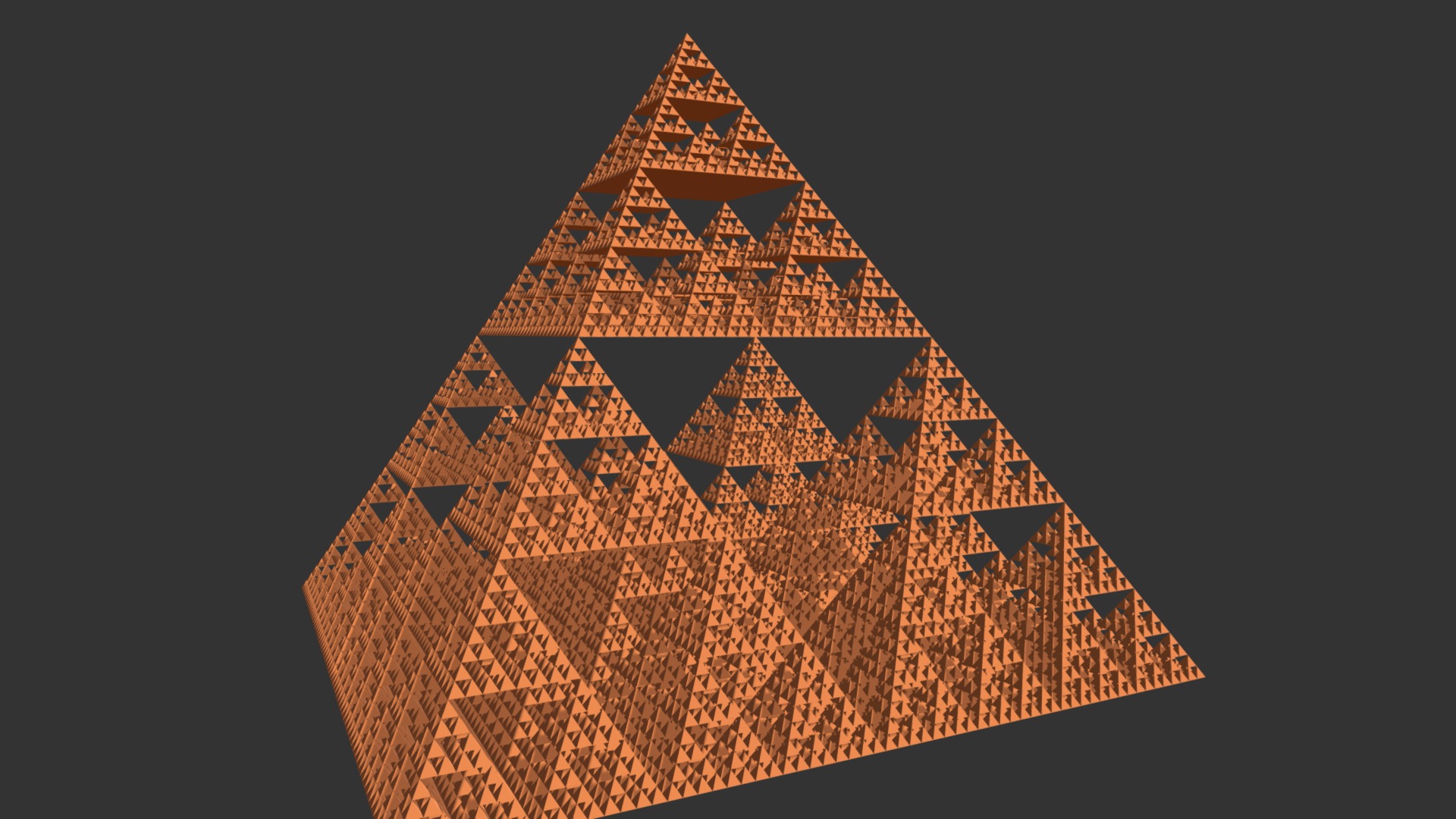 3D model Sierpinski gasket stage 6 - This is a 3D model of the Sierpinski gasket stage 6. The 3D model is about arrow.