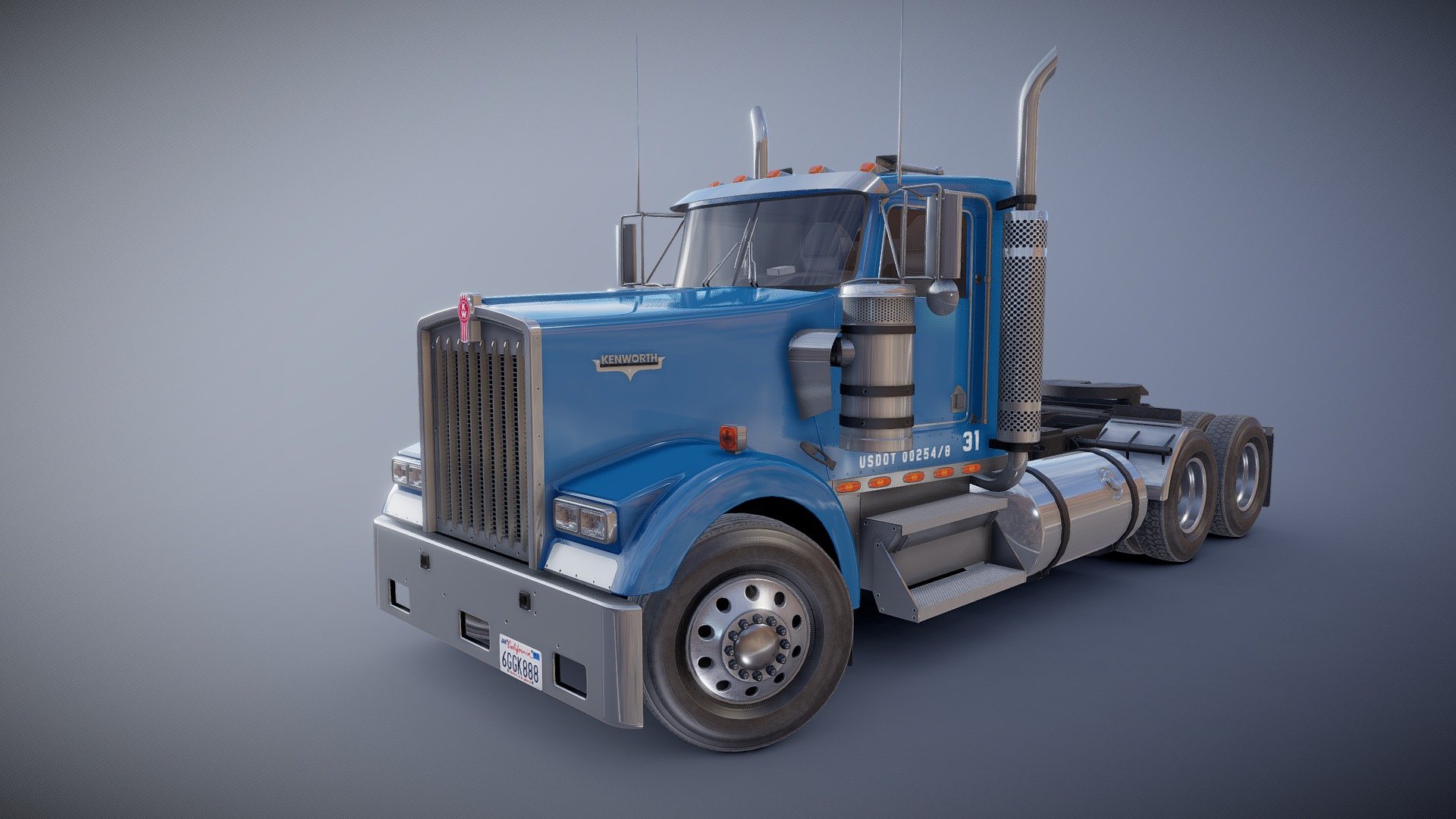 Kenworth daycab truck - Buy Royalty Free 3D model by Veaceslav ...