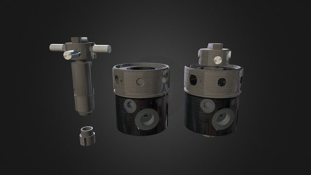 Hydraulic Head and Components 3D Model