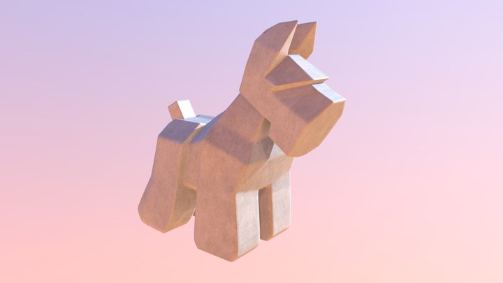 Dog Figurine 3D Model