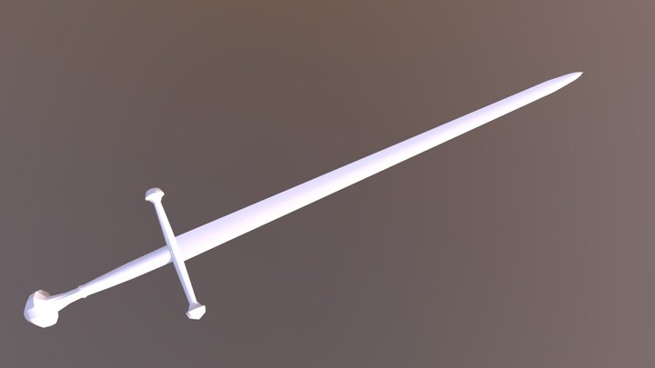 Empire Two Hand Sword Low Res Texture 3D Model