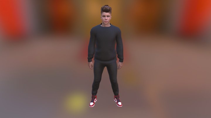 Justin Bieber Rigged 3D Model