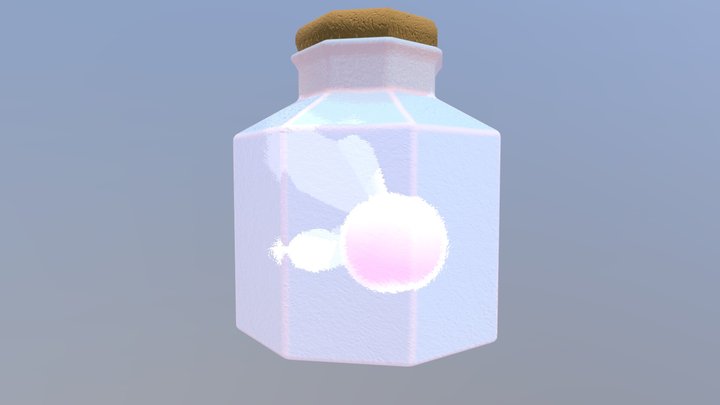 Glass Bottle W Fairy (Refraction) 3D Model