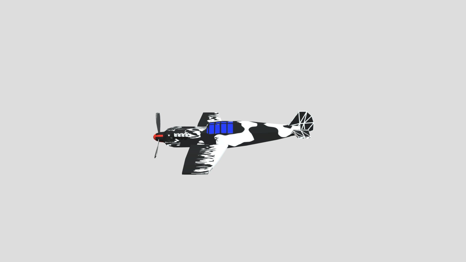 Lowpoly plane (aka Bf.109 parody)