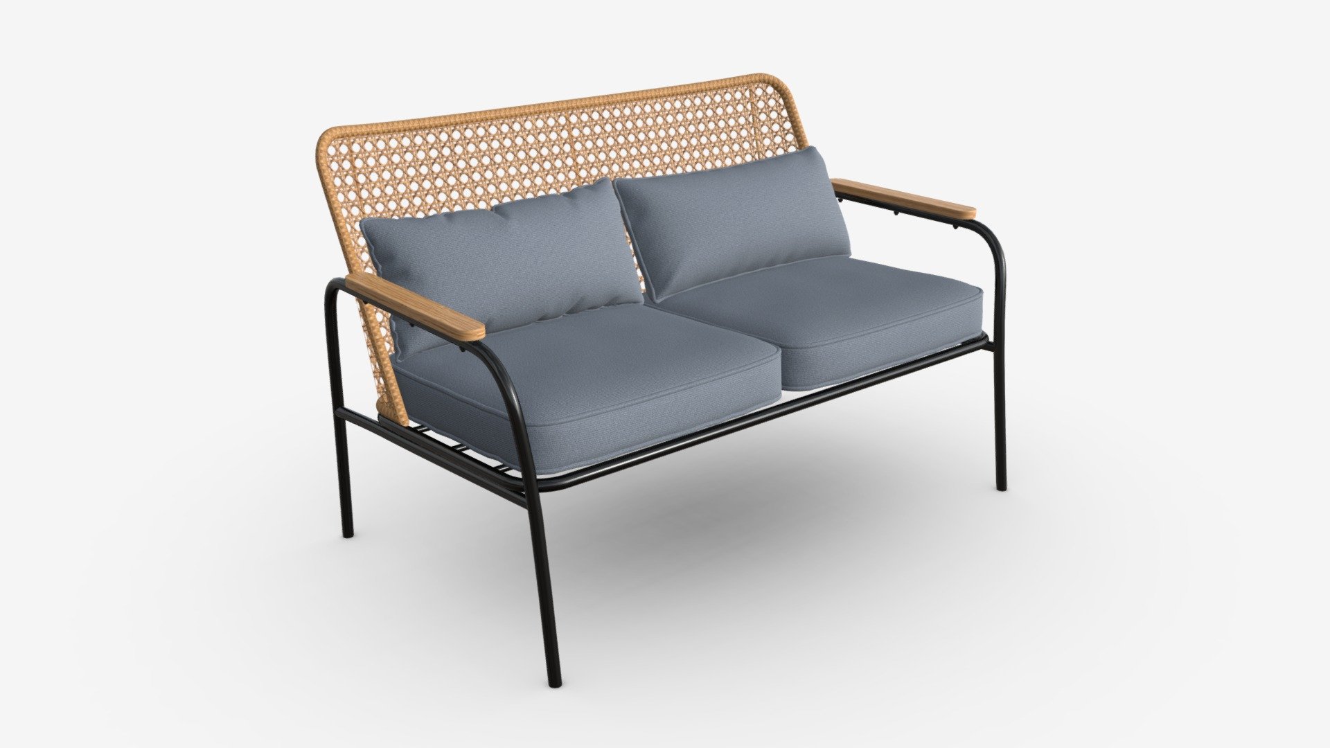 Garden sofa with mesh back — Sketchfab embed 3D viewer