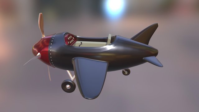 Small cartoon plane 3D Model