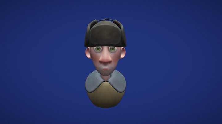 Person With Uschanka 3D Model