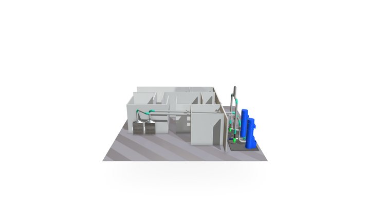 lavador de gases 3D Model