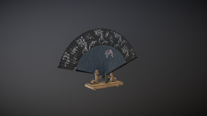 Japanese Fan by Spriggan 3D Model