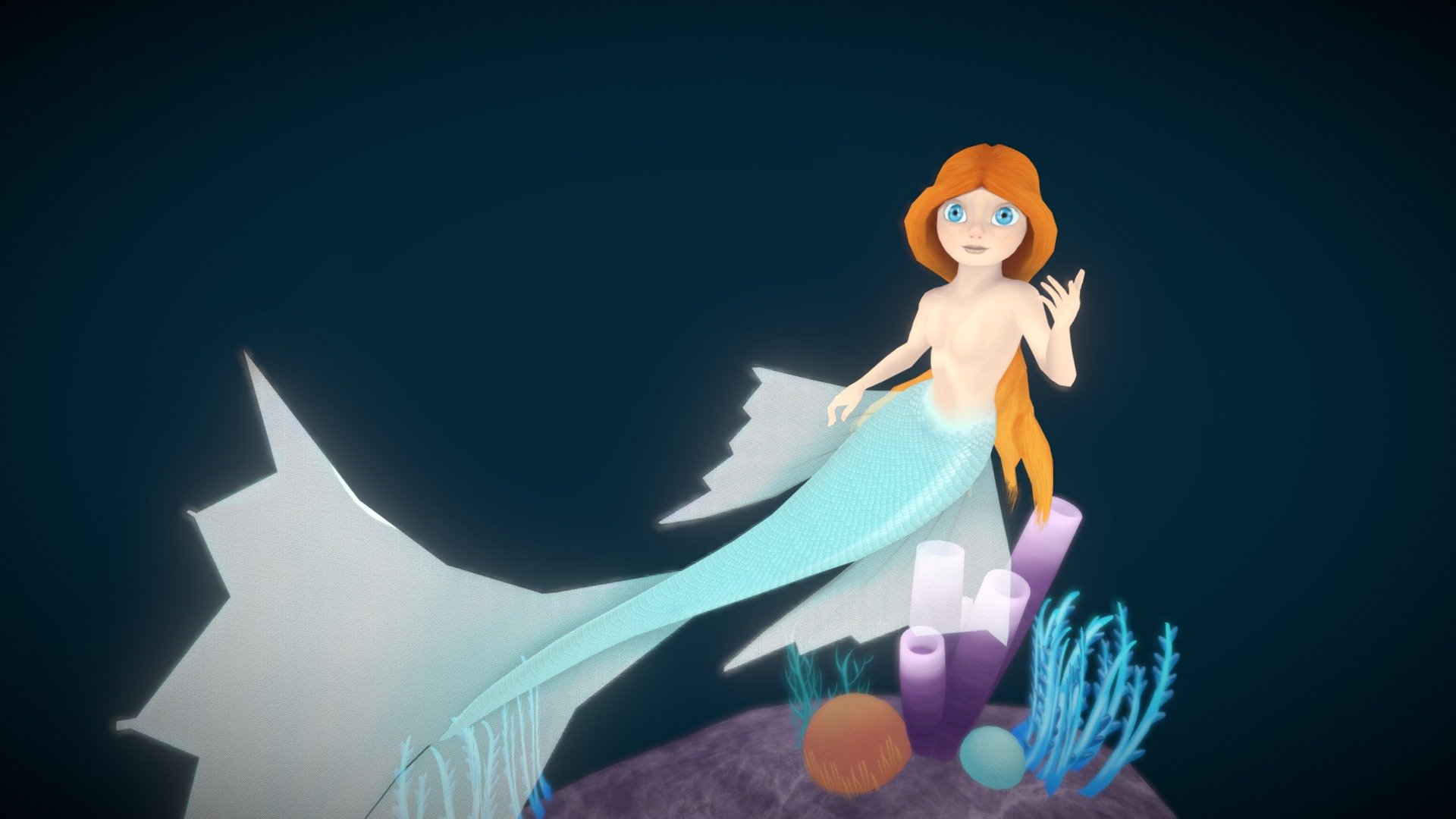 Just a little mermaid 3D model by ahsodan (Juan Bernal) (ahsodan