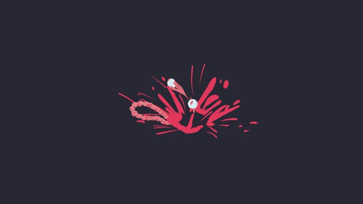 blood and guts splattered 3D Model