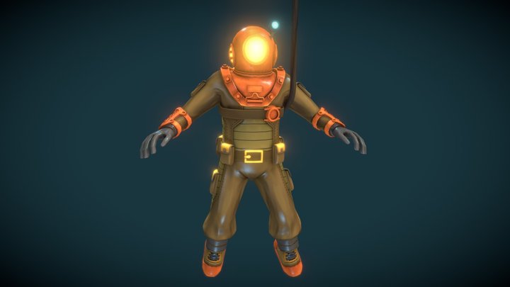 Diver 3D Model