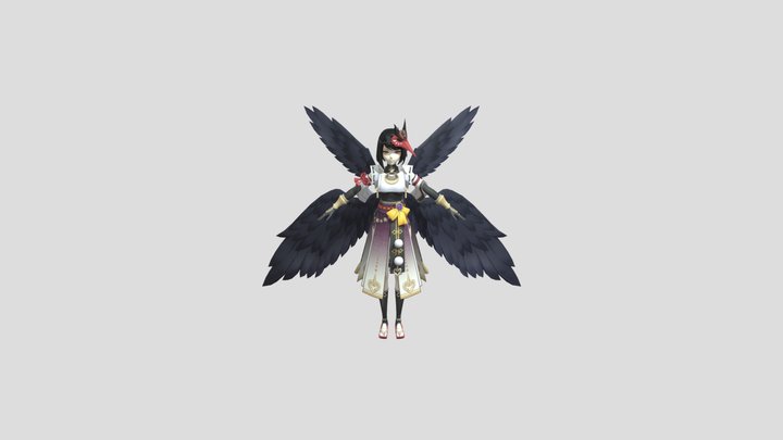 Kujou Sara Genshin Impact – Gratis 3D-model STL