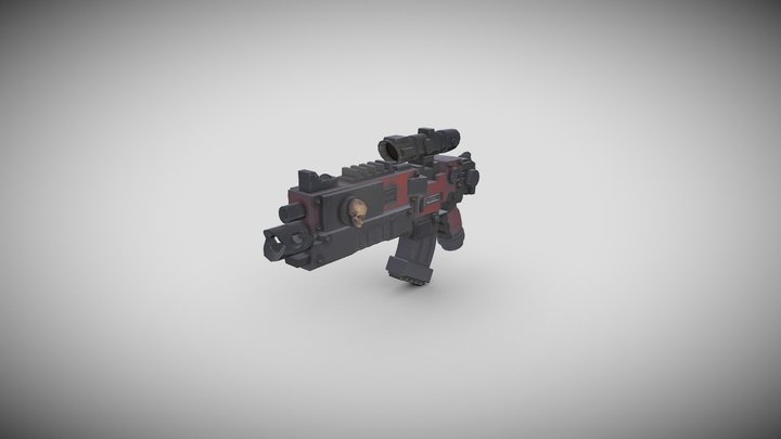 Warhammer 40 000 bolter fanart 3D Model