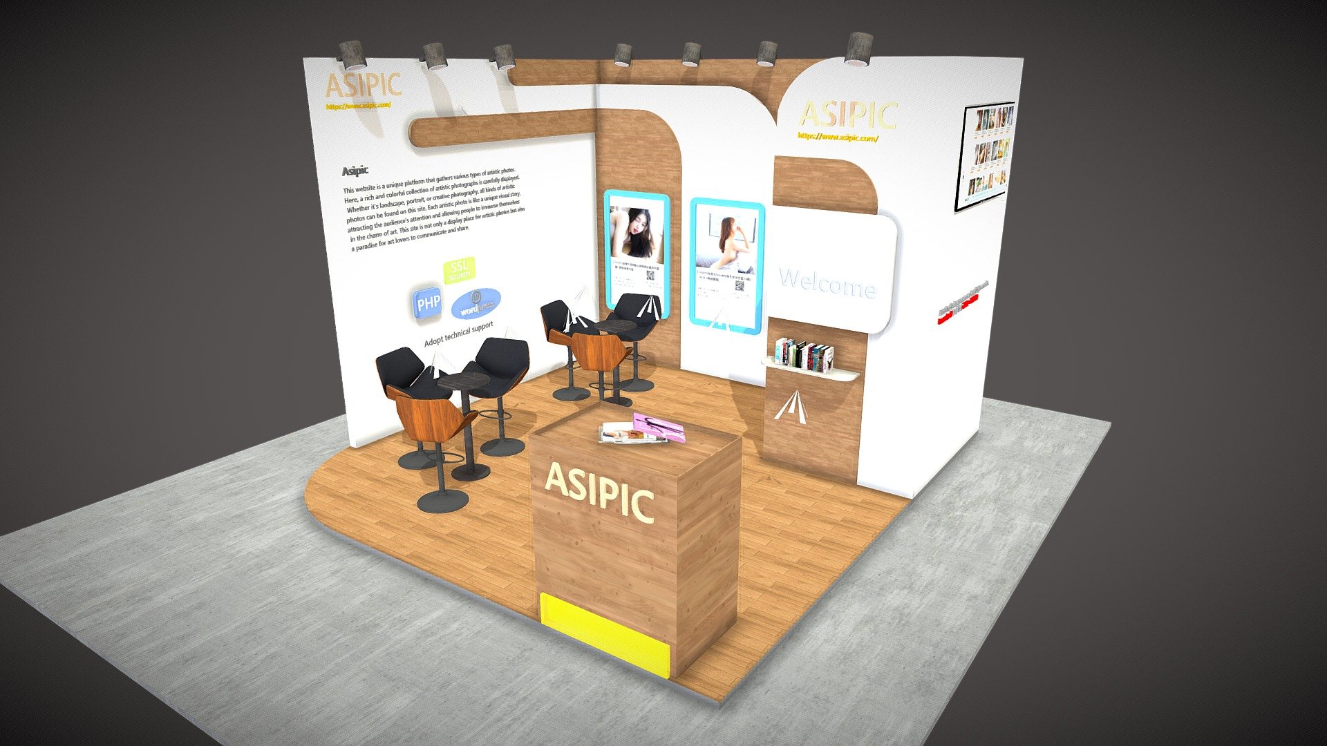 产品展台02Product Exhibition Stand Download Free 3D model by MrdT (mrdt