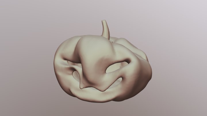 Sculpt January 2019 Day4: Rotten Jack-o'-lantern 3D Model