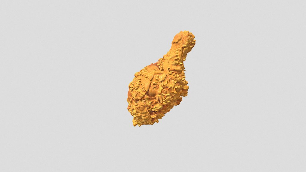 fried chicken drumstick 3d model