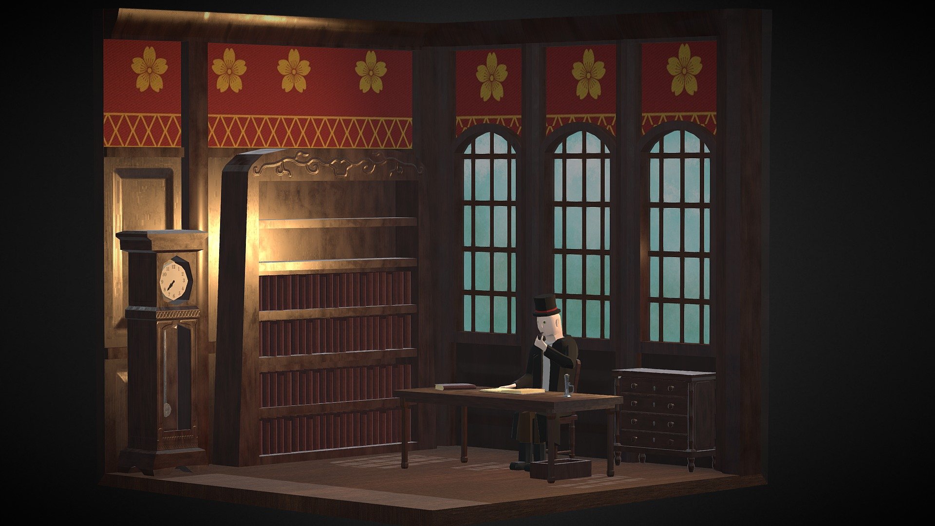 Manor Morning - Isometric Room