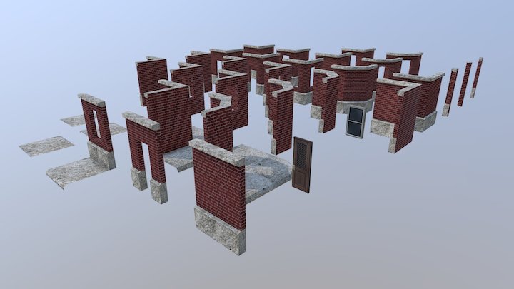 Urban Modular Building Set 3D Model