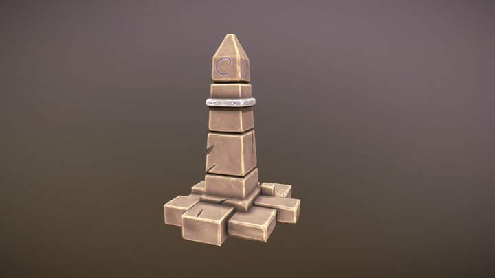 Stylized Egypt Obelisk 3D Model