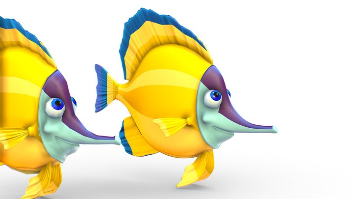 Fish-cartoon 3D models - Sketchfab