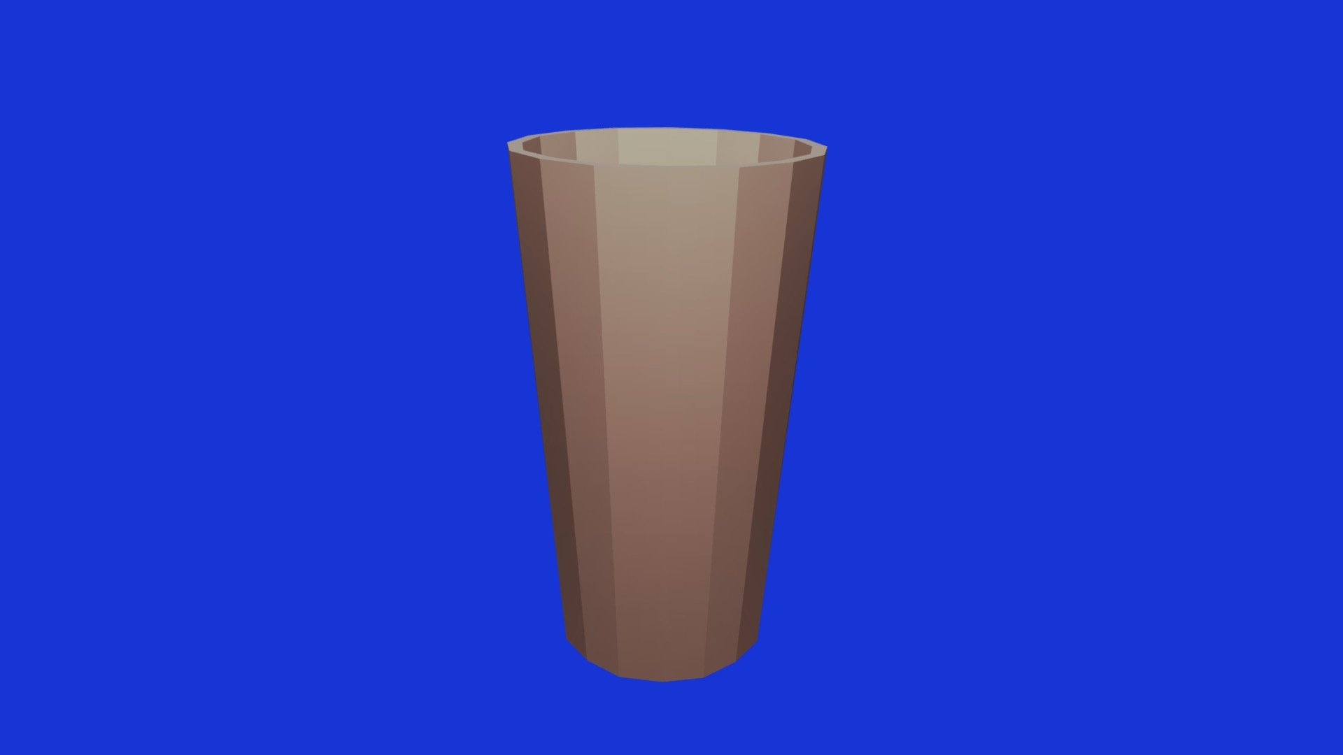 faceted glass cup