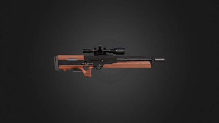Walther WA 2000 Semi-auto Sniper Rifle 3D Model