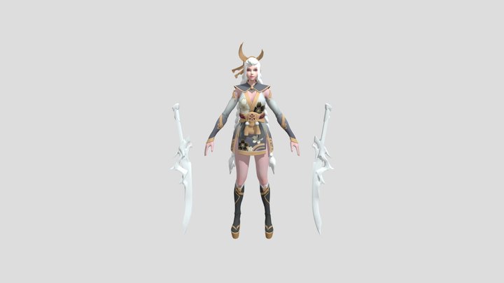 Airi Bạch Kiemono 3D Model