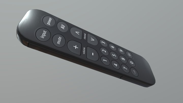 Generic Television IR Remote 3D Model