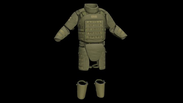 Heavy Armor Vest 3D Model