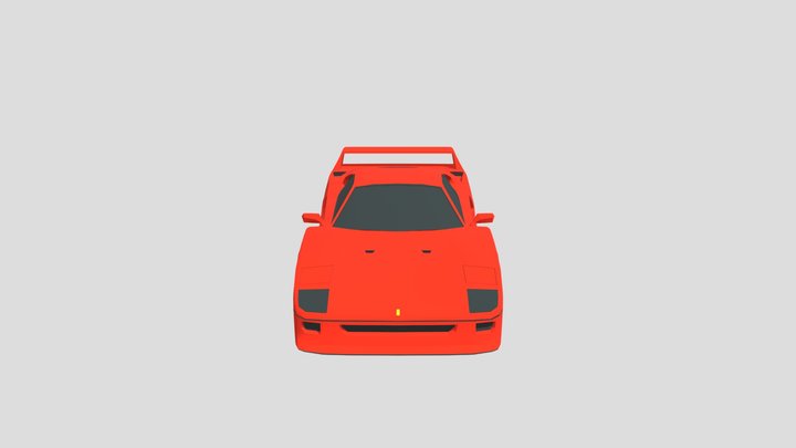 Ferrari F40 - Modelo 3D Low Poly 3D Model