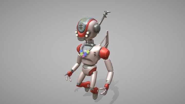 Droid_06 - Rigged 3D Model