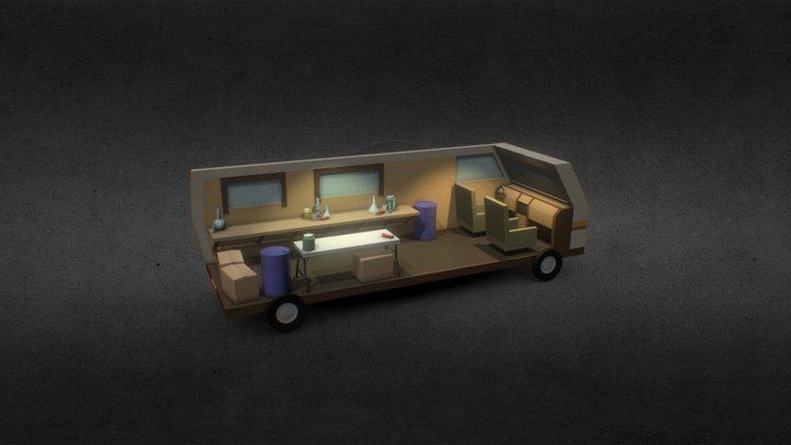 Isometric Breaking Bad RV -  Low-Poly 3D Model