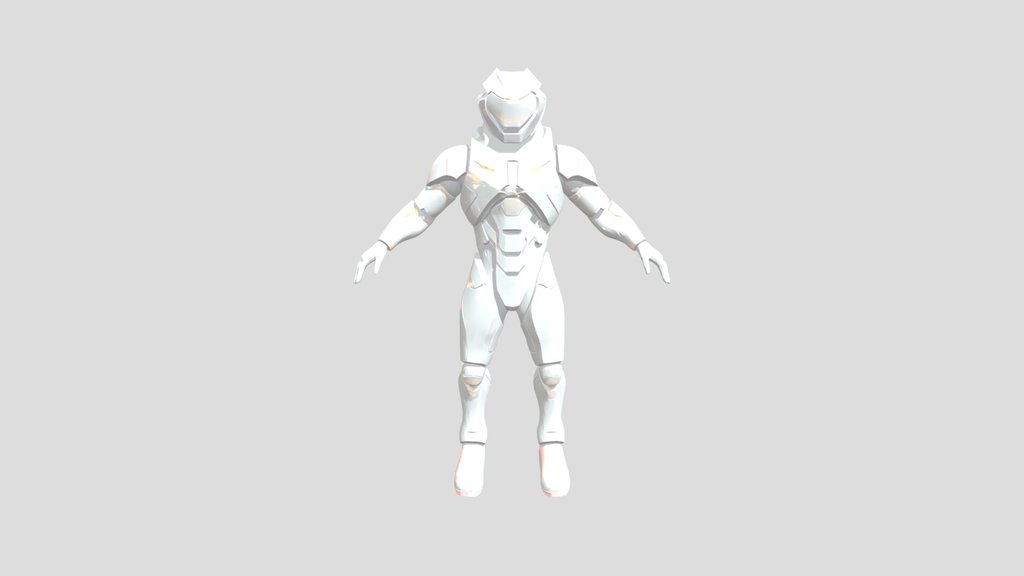 Futuristic sci-fi armored soldier