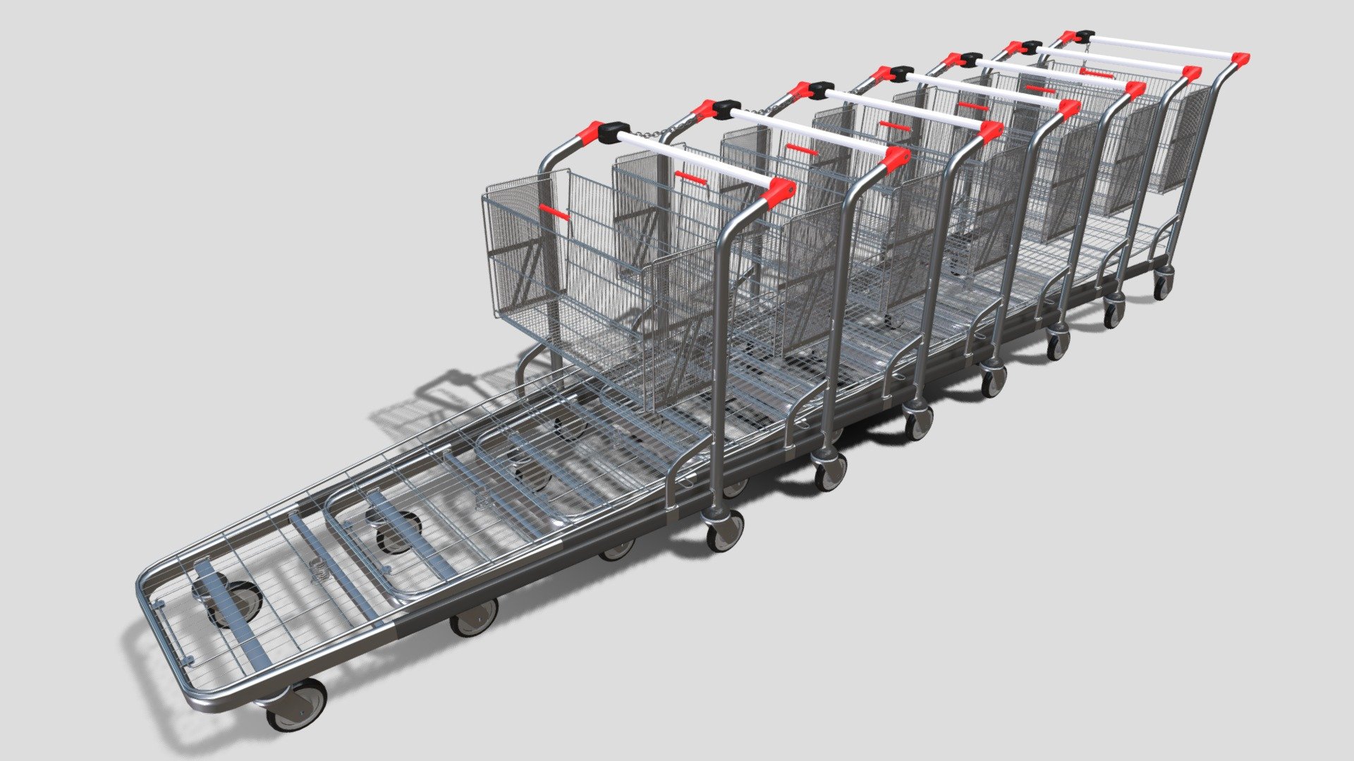 Shopping Cart Stack V2 - Buy Royalty Free 3D Model By Dragosburian ...