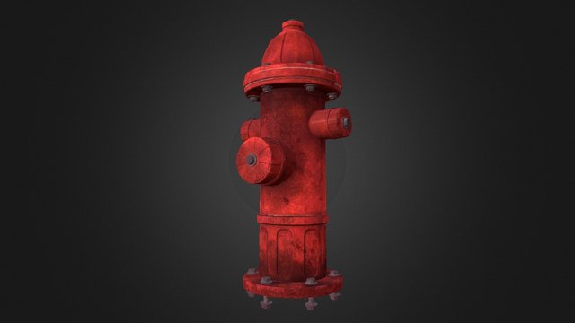 Low Poly Fire Hydrant 3D Model