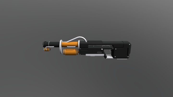 Arma Lança-chamas 3D Model