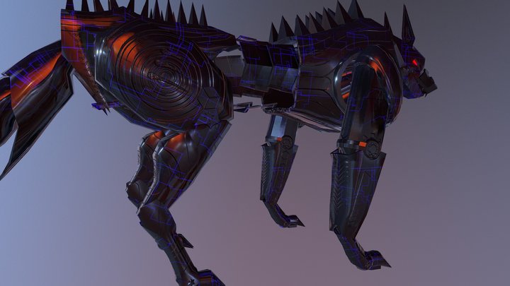Robotic wolf 3D Model