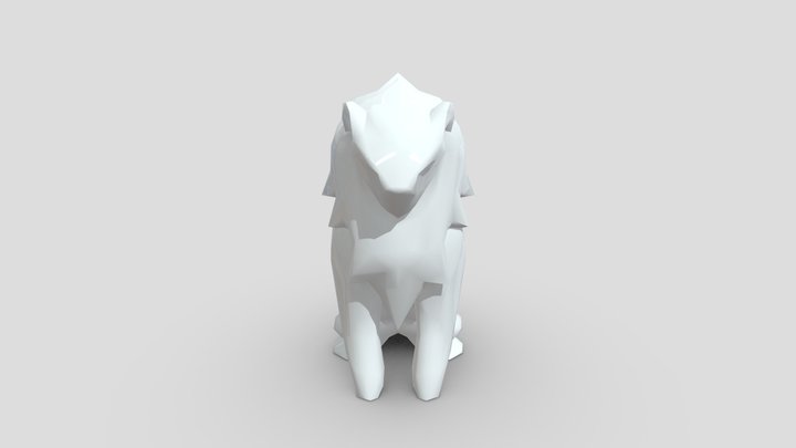 Lion Totem 3D Model