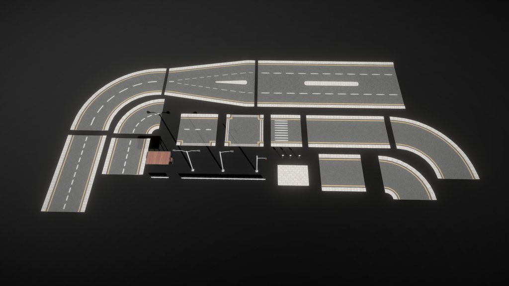 Modular City Road Pack – Game Ready