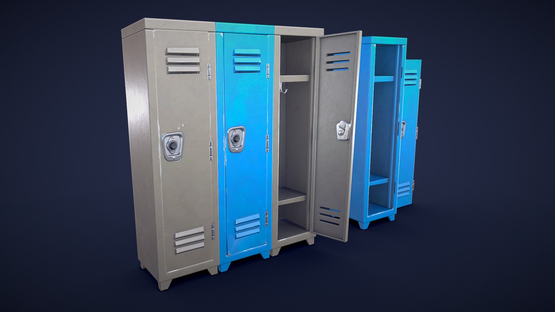 Stylized Locker - Low Poly - Buy Royalty Free 3D model by LarkArt Store ...