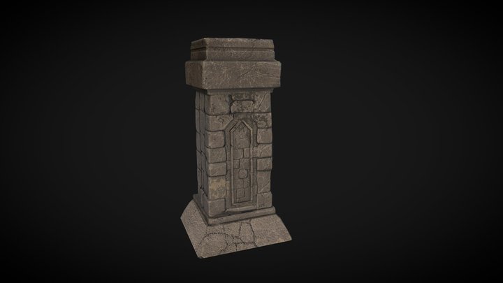 Ancient pillar 3D Model