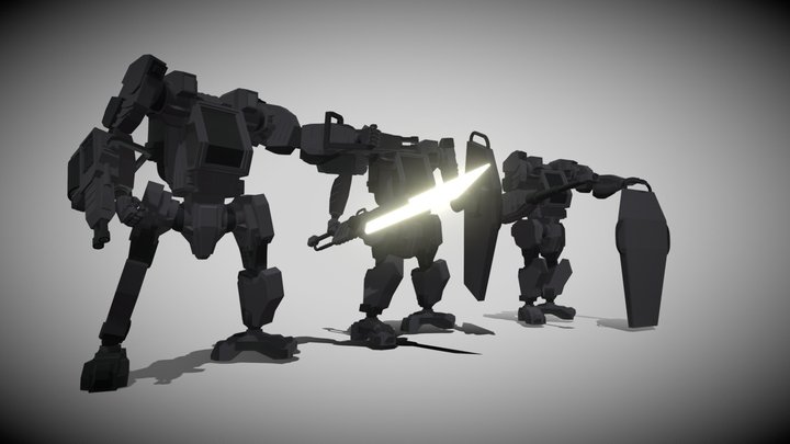 Western Sphere Mechs 3D Model