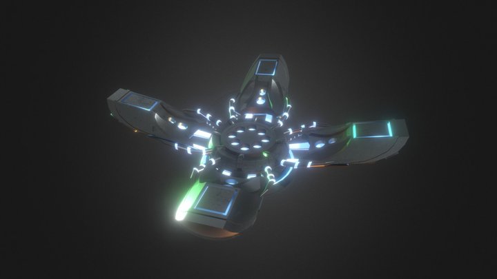 Futuristic Podium Display Model 3D Model