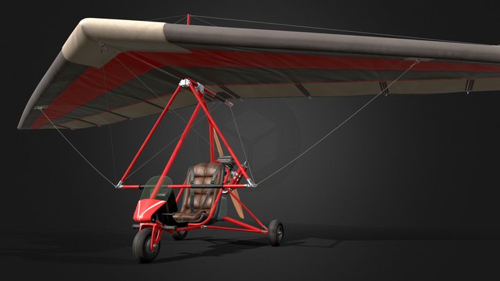 Motorized hang glider 3D Model